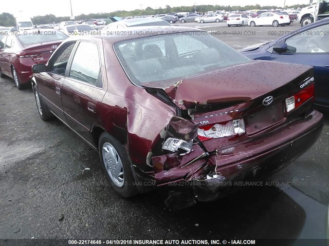 4T1BG22K2YU633758 - 2000 TOYOTA CAMRY CE/LE/XLE RED photo 3