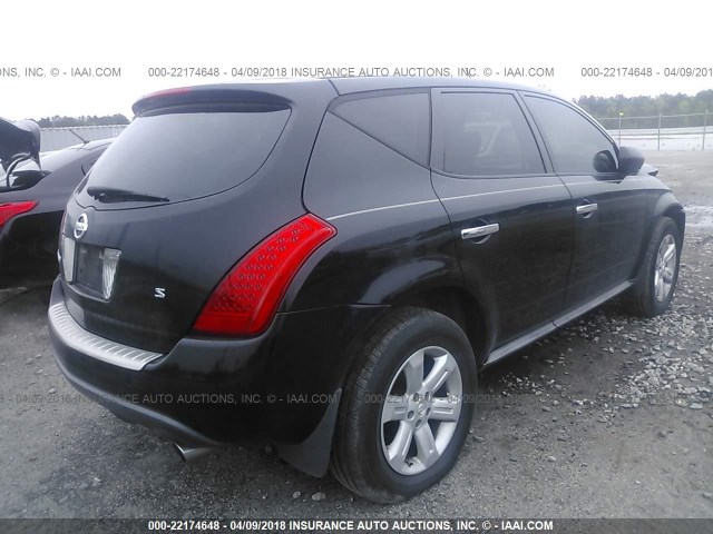 JN8AZ08TX7W506990 - 2007 NISSAN MURANO SL/SE/S BLACK photo 4