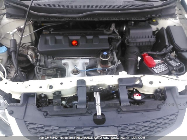 2HGFG3B09CH526312 - 2012 HONDA CIVIC EXL WHITE photo 10