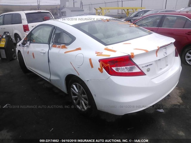 2HGFG3B09CH526312 - 2012 HONDA CIVIC EXL WHITE photo 3