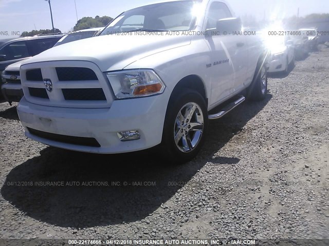 3C6JD6AT0CG261754 - 2012 DODGE RAM 1500 ST WHITE photo 2