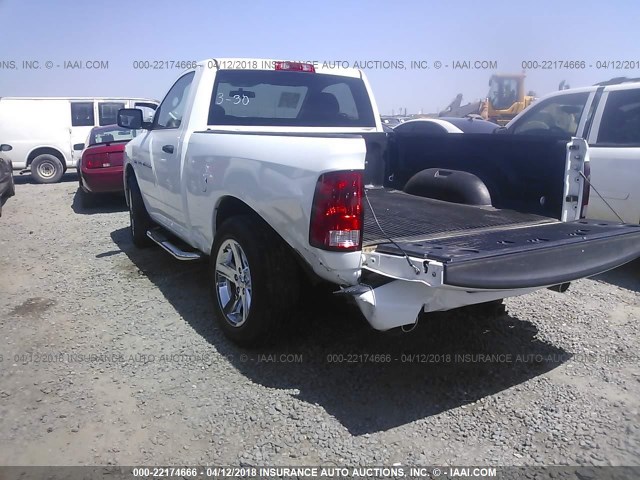 3C6JD6AT0CG261754 - 2012 DODGE RAM 1500 ST WHITE photo 3