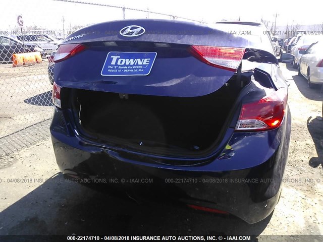 5NPDH4AE2DH454366 - 2013 HYUNDAI ELANTRA GLS/LIMITED BLUE photo 6