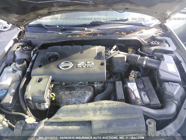 1N4AL11DX5C324992 - 2005 NISSAN ALTIMA S/SL GRAY photo 10