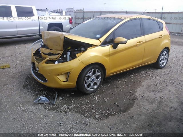 3FADP4FJ8BM225843 - 2011 FORD FIESTA SES YELLOW photo 2