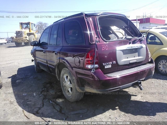 5GAES13M252277315 - 2005 BUICK RAINIER CXL MAROON photo 3