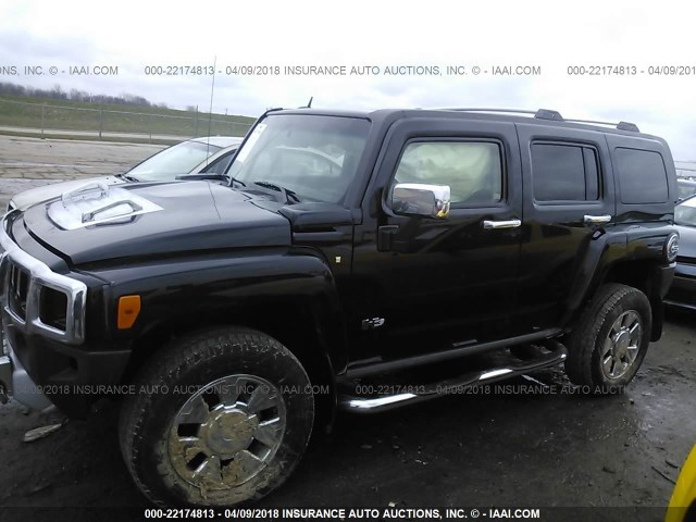 5GTEN13E398142788 - 2009 HUMMER H3 BLACK photo 6