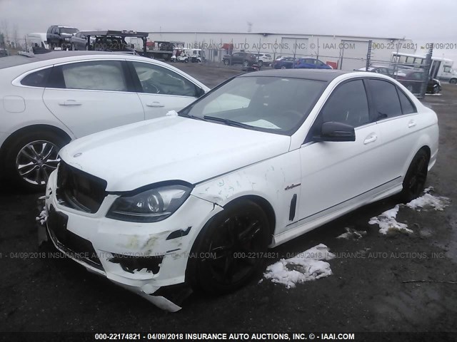 WDDGF8ABXER313447 - 2014 MERCEDES-BENZ C 300 4MATIC WHITE photo 2