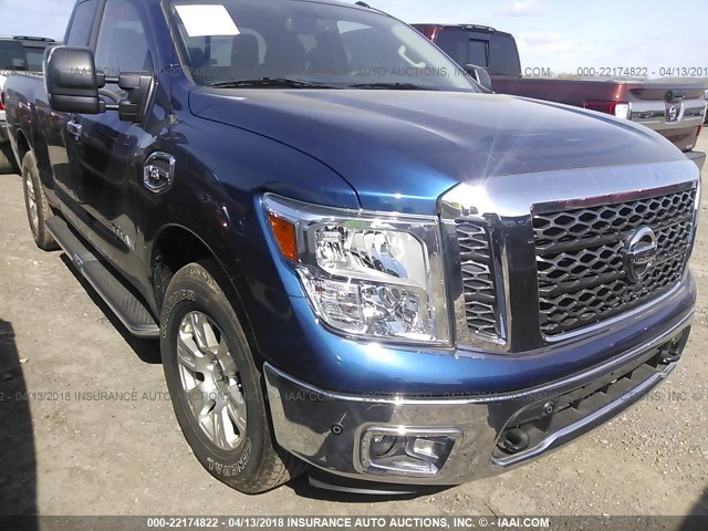 1N6AA1C53HN533633 - 2017 NISSAN TITAN SV/PRO-4X BLUE photo 1