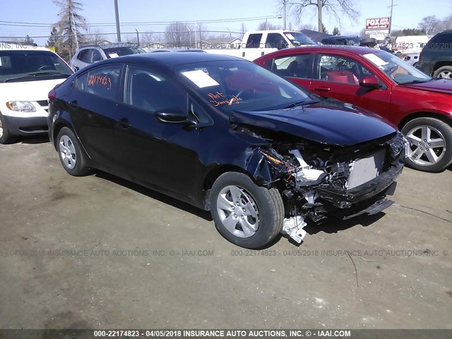 3KPFK4A71HE125521 - 2017 KIA FORTE LX BLACK photo 1