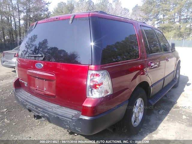 1FMRU15W94LB11788 - 2004 FORD EXPEDITION XLT RED photo 4