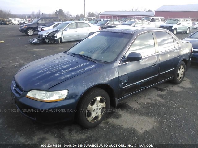 1HGCG6677XA092441 - 1999 HONDA ACCORD EX BLUE photo 2