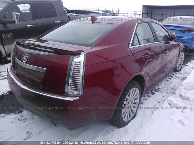 1G6DL5EG4A0130573 - 2010 CADILLAC CTS PERFORMANCE COLLECTION Красный фото 4