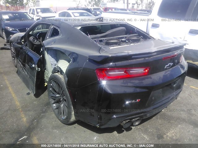 1G1FK1R64J0116734 - 2018 CHEVROLET CAMARO ZL1 黑色 照片 3