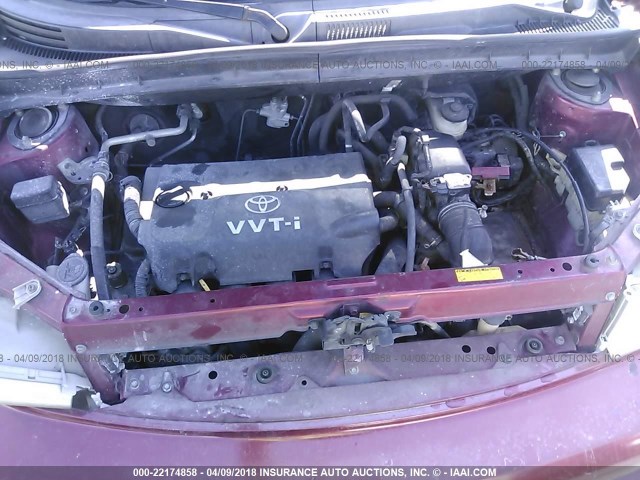 JTLKT324264112743 - 2006 TOYOTA SCION XB წითელი ფოტო 10