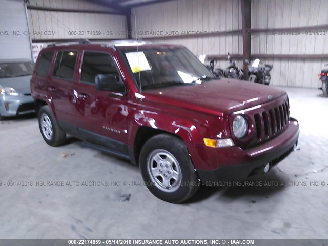 1C4NJPBB0HD157459 - 2017 JEEP PATRIOT SPORT RED photo 1