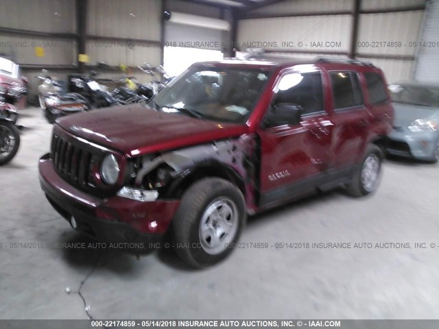 1C4NJPBB0HD157459 - 2017 JEEP PATRIOT SPORT RED photo 2