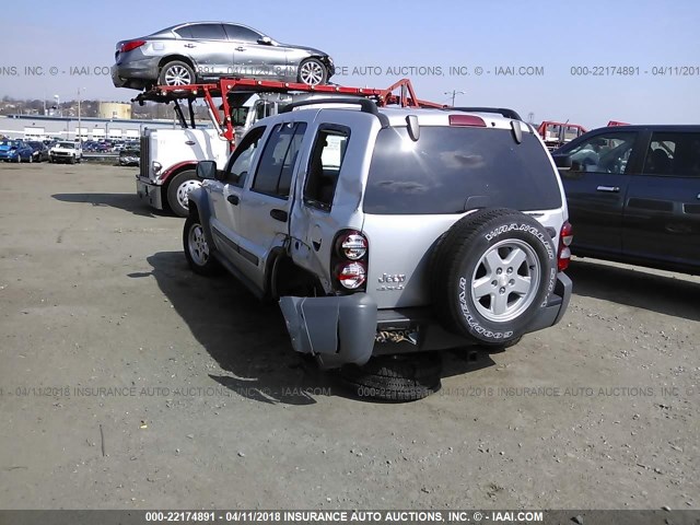 1J4GL48K95W601327 - 2005 JEEP LIBERTY SPORT 银色 照片 3