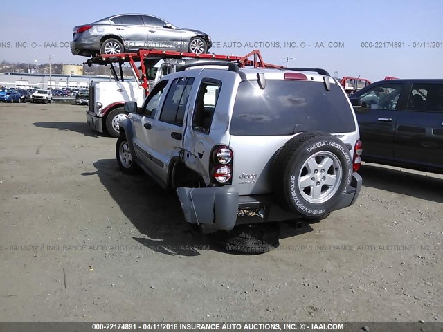 1J4GL48K95W601327 - 2005 JEEP LIBERTY SPORT SILVER photo 3