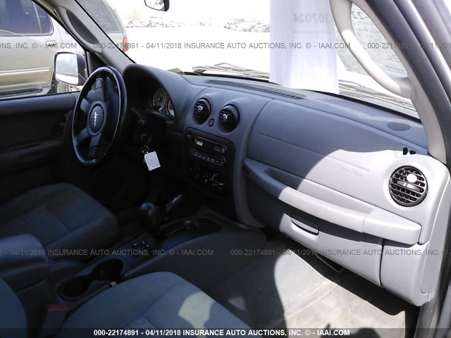 1J4GL48K95W601327 - 2005 JEEP LIBERTY SPORT 银色 照片 5