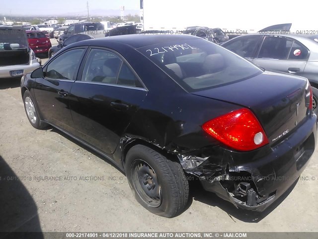 1G2ZF57B084170250 - 2008 PONTIAC G6 VALUE LEADER/BASE BLACK photo 3