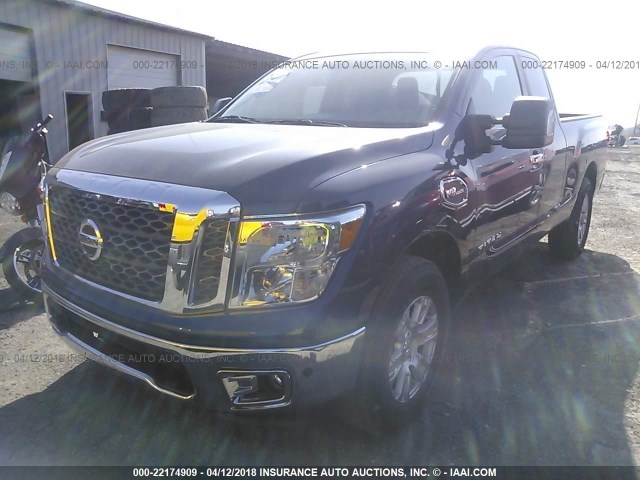 1N6AA1C5XHN533631 - 2017 NISSAN TITAN SV/PRO-4X BLUE photo 2