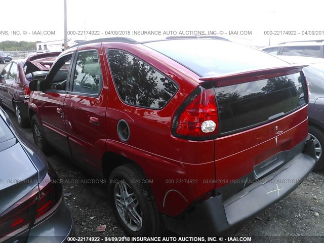 3G7DA03E74S589602 - 2004 PONTIAC AZTEK RED photo 3