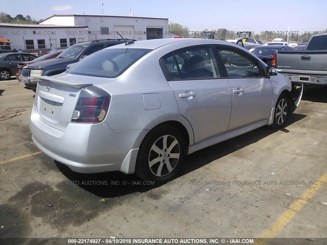 3N1AB6AP3CL623748 - 2012 NISSAN SENTRA 2.0/2.0S/SR/2.0SL SILVER photo 4