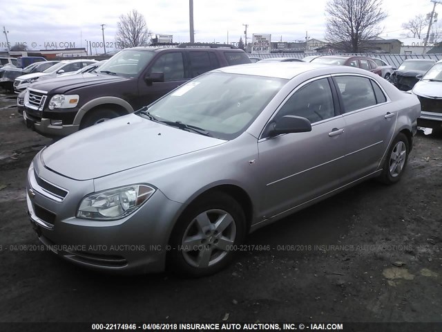 1G1ZG57B38F222671 - 2008 CHEVROLET MALIBU LS SILVER photo 2