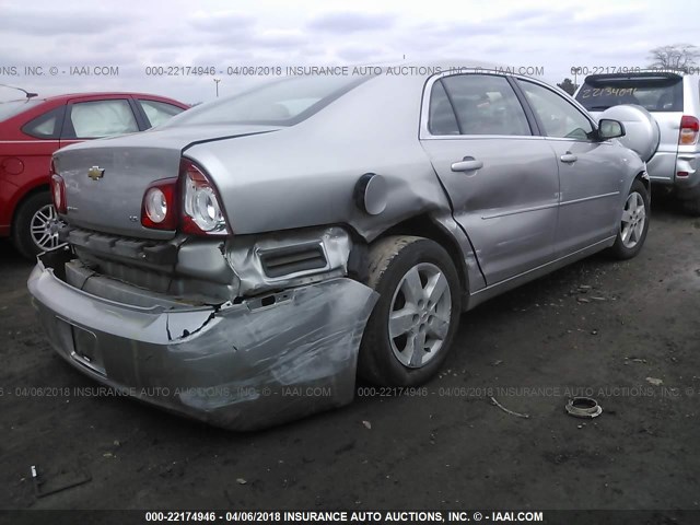 1G1ZG57B38F222671 - 2008 CHEVROLET MALIBU LS SILVER photo 4