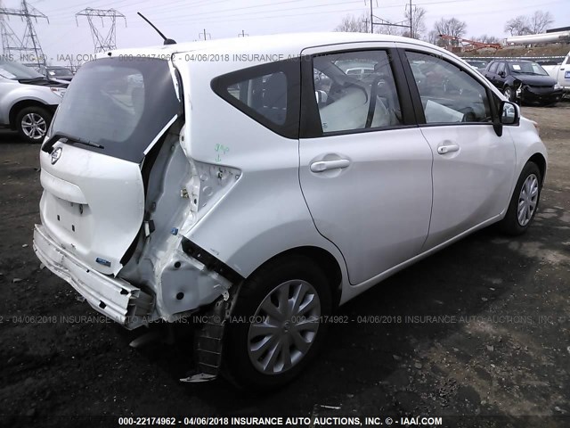 3N1CE2CP2EL409620 - 2014 NISSAN VERSA NOTE S/S PLUS/SV/SL WHITE photo 4