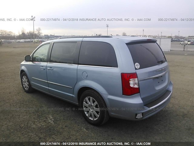 2C4RC1BG2DR663192 - 2013 CHRYSLER TOWN & COUNTRY TOURING BLUE photo 3