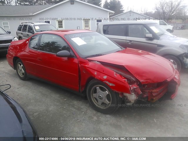 2G1WW12E819190542 - 2001 CHEVROLET MONTE CARLO LS RED photo 1