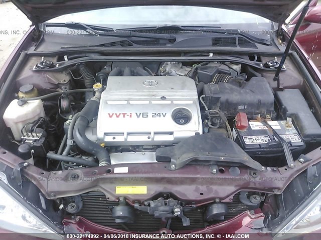 4T1BF30K54U064376 - 2004 TOYOTA CAMRY LE/XLE/SE 勃艮第红 照片 10