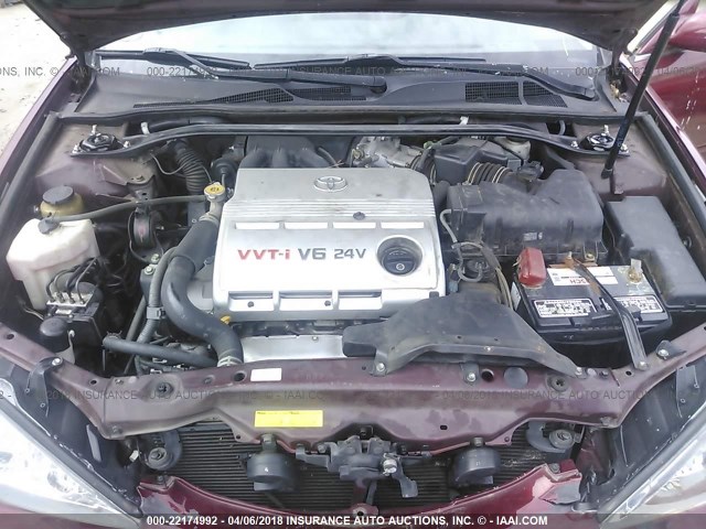 4T1BF30K54U064376 - 2004 TOYOTA CAMRY LE/XLE/SE BURGUNDY photo 10