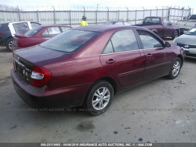 4T1BF30K54U064376 - 2004 TOYOTA CAMRY LE/XLE/SE 勃艮第红 照片 4
