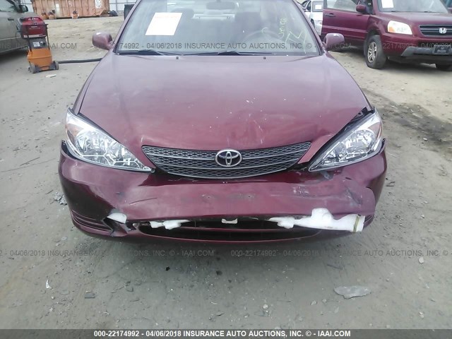 4T1BF30K54U064376 - 2004 TOYOTA CAMRY LE/XLE/SE 勃艮第红 照片 6