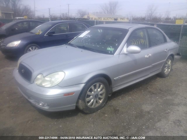 KMHWF35H84A085934 - 2004 HYUNDAI SONATA GLS/LX SILVER photo 2