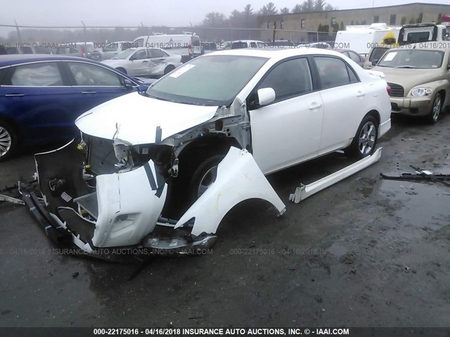 2T1BU4EE6CC874159 - 2012 TOYOTA COROLLA S/LE WHITE photo 2