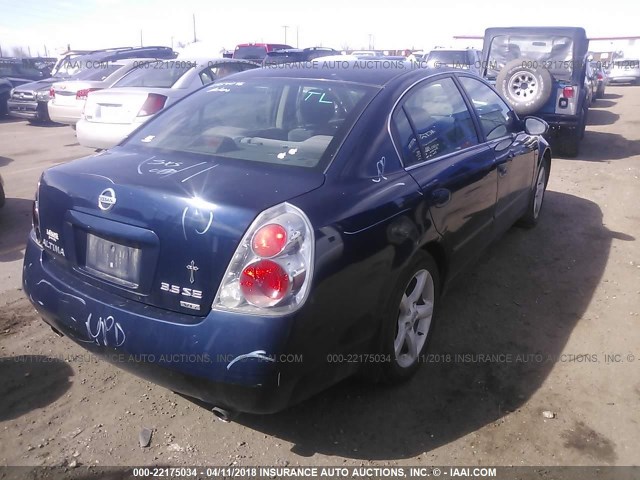 1N4BL11D06N396004 - 2006 NISSAN ALTIMA SE/SL/SE-R BLUE photo 4