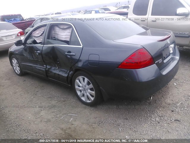 1HGCM66467A050485 - 2007 HONDA ACCORD SE GRAY photo 3