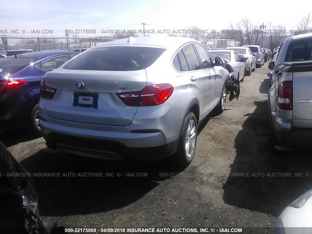 5UXXW3C50F0M89156 - 2015 BMW X4 XDRIVE28I فضي صورة 4