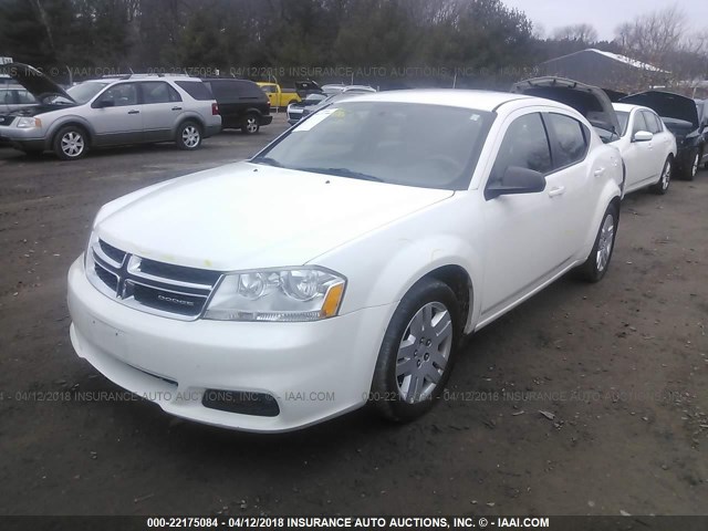 1B3BD4FB2BN509642 - 2011 DODGE AVENGER EXPRESS WHITE photo 2