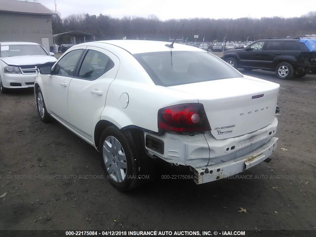 1B3BD4FB2BN509642 - 2011 DODGE AVENGER EXPRESS WHITE photo 3