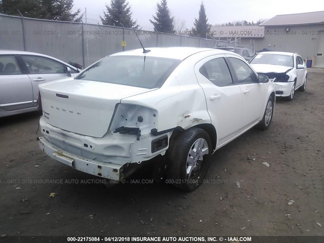 1B3BD4FB2BN509642 - 2011 DODGE AVENGER EXPRESS 白色 照片 4