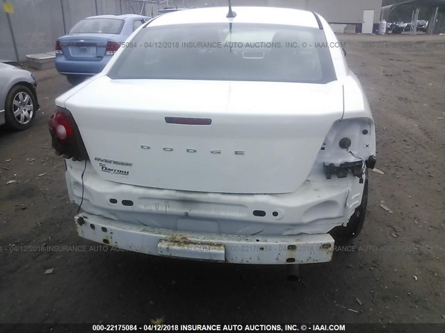 1B3BD4FB2BN509642 - 2011 DODGE AVENGER EXPRESS WHITE photo 6