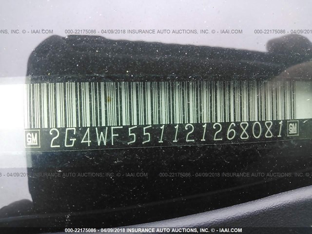 2G4WF551121268081 - 2002 BUICK REGAL GS Dark Blue photo 9