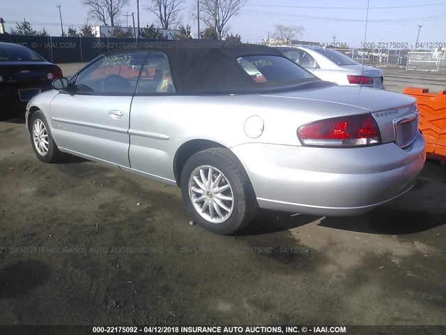 1C3EL55TX3N507500 - 2003 CHRYSLER SEBRING LXI SILVER photo 3