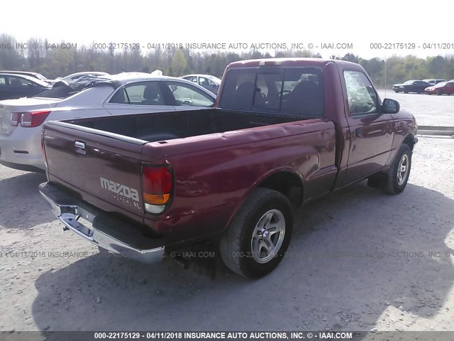 4F4YR12C4XTM24741 - 1999 MAZDA B2500 RED photo 4