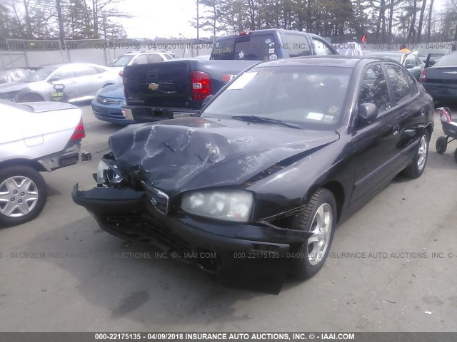 KMHDN45D33U701792 - 2003 HYUNDAI ELANTRA GLS/GT BLACK photo 2